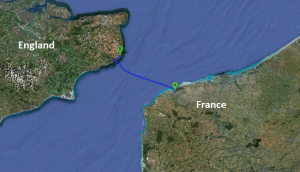 Beach goers in south of England pick up French mobile roaming charges