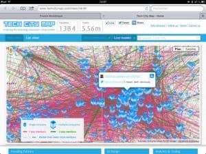Paris 2014 VS London Tech City: The Battle (& the fact-checking). Screenshot of London’s Tech City Map
