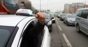 Taxi protest in Paris turns to guerrilla warfare as Uber car attacked on freeway