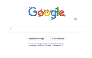 google affiche page accueil jugement TGI - Rude Baguette