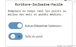 extension facilite ecriture inclusive - Rude Baguette