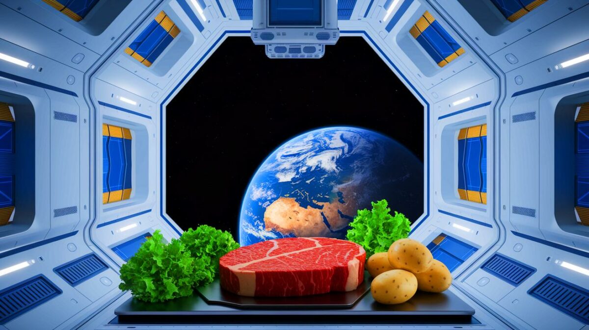 ESA's Astounding Space Mission: Growing the Juiciest Steak and Crispiest Potatoes 250 Miles Above Earth in a Bioreactor