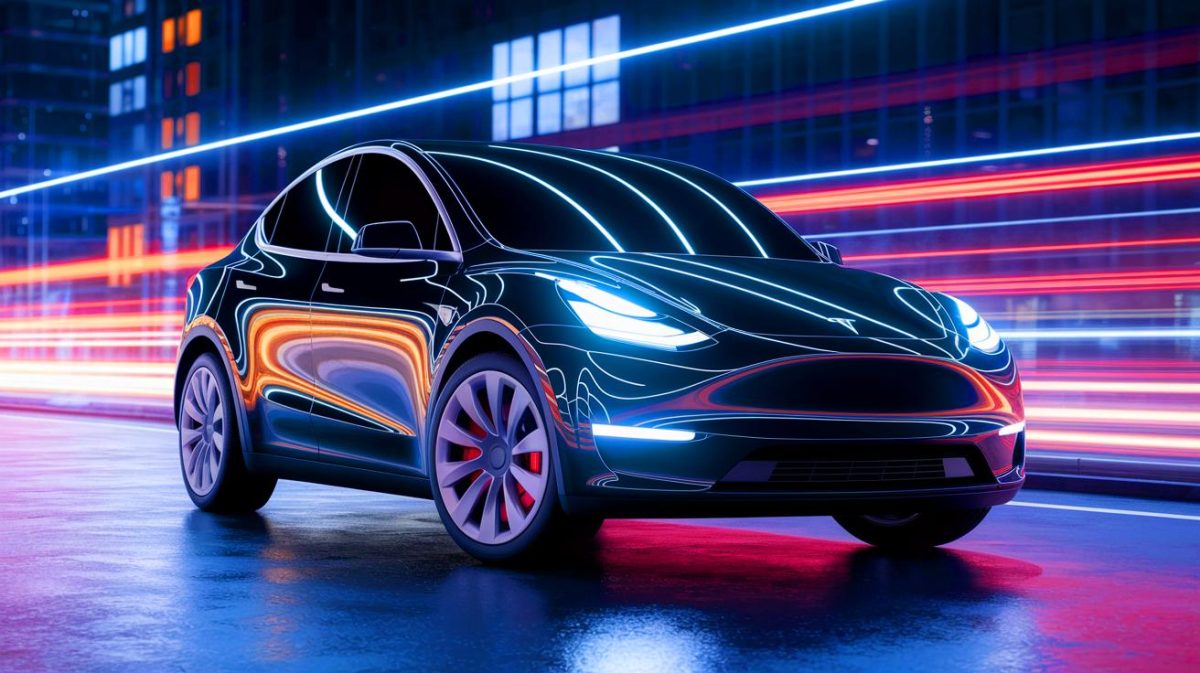 Illustration of Tesla's strategic shift from an affordable electric vehicle to a simplified Model Y (AI-generated, non-realistic illustration). Credit: Ideogram.