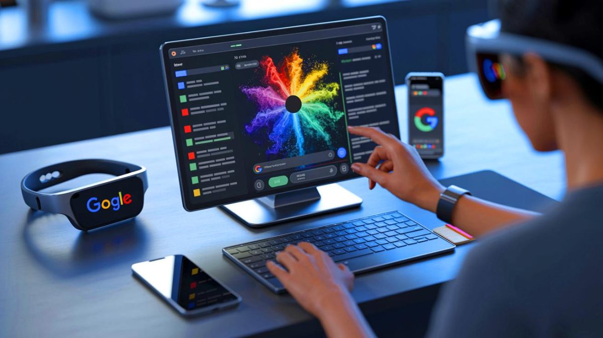 Illustration of Google's AI Mode transforming traditional search into an interactive experience. Image generated by AI.