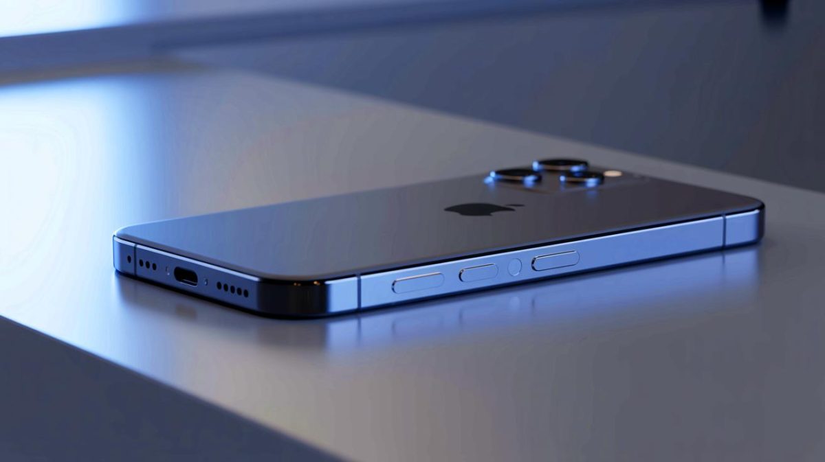Illustration of the iPhone 17 Air's sleek, portless design. Image generated by AI.