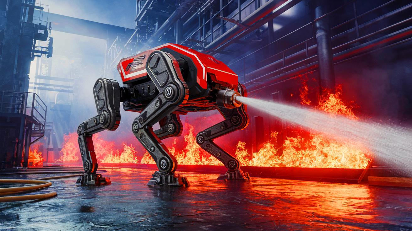 China’s Firefighting Robot Dogs Shoot 200-Foot Water Streams, Scale Stairs, and Brave Infernos With Unmatched Mechanical Precision