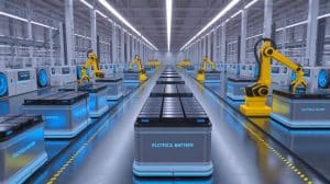 Illustration of Altilium's innovative recycled EV battery manufacturing process. Image generated by AI.