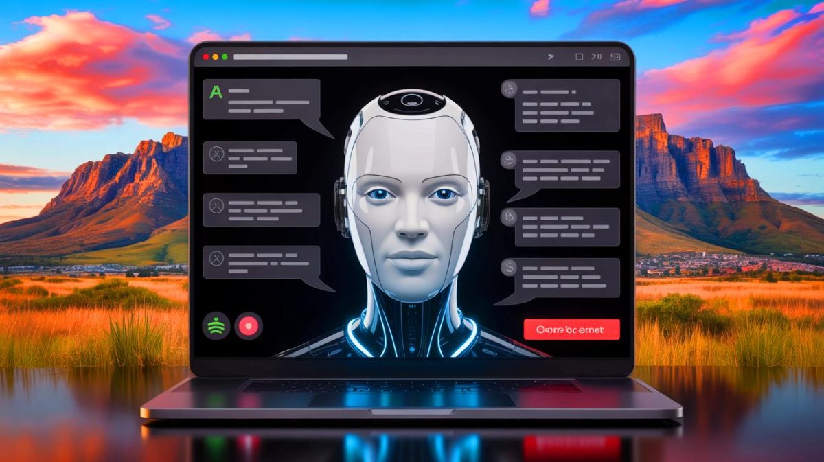 Illustration of Elon Musk's Grok AI referencing controversial claims about South Africa. Image generated by AI.