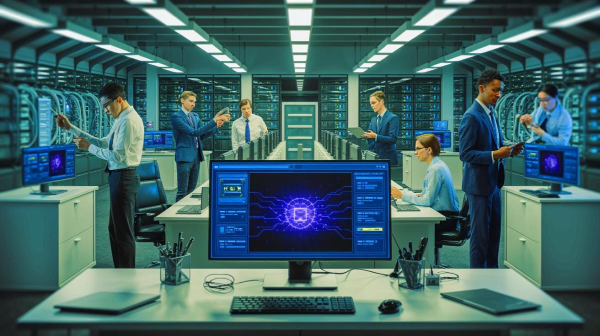 Illustration of a cybersecurity breach at Coinbase involving compromised customer data. Image generated by AI.