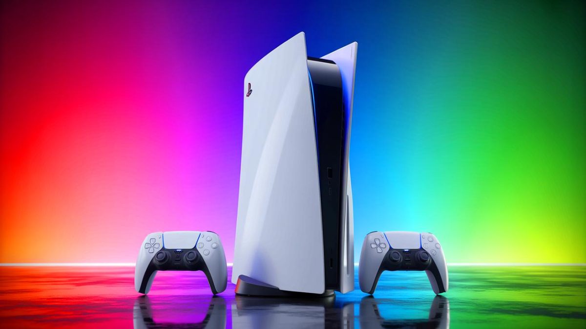 Illustration of the highly anticipated PlayStation 6 console with advanced features and technologies (AI-generated, unrealistic). Credit: Ideogram.