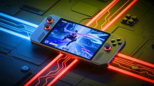 Illustration of AYANEO's Gaming Pad, a hybrid console-tablet designed for gamers. Image generated by AI.