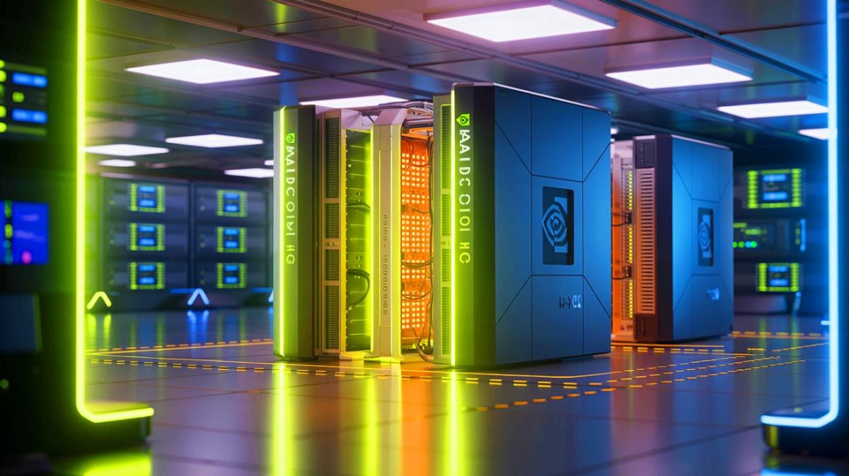 Illustration of the ABCI-Q supercomputer powered by NVIDIA technologies. Image generated by AI.