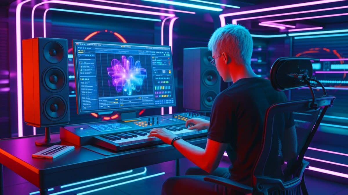 “AI Meets Quantum Sound”: This Groundbreaking UK Song Blends Generative Algorithms with Quantum Tech to Create Music History Illustration of the fusion of quantum computing and AI in music creation. Image generated by AI.