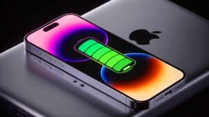 Illustration of Apple's innovative approach to enhancing iPhone battery life with advanced display technology. Image generated by AI.