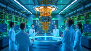 Illustration of the dual nature of quantum computing, embodying both potential and challenges. Image generated by AI.