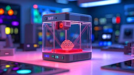 “I Built It to Break the Rules”: MIT Student’s Pocket-Sized 3D Printer Creates Complex Objects in Just Seconds Illustration of a pocket-sized 3D printer developed by MIT researchers creating intricate objects. Image generated by AI.