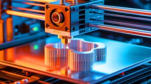 Illustration of new titanium alloys being developed through advanced 3D printing techniques.