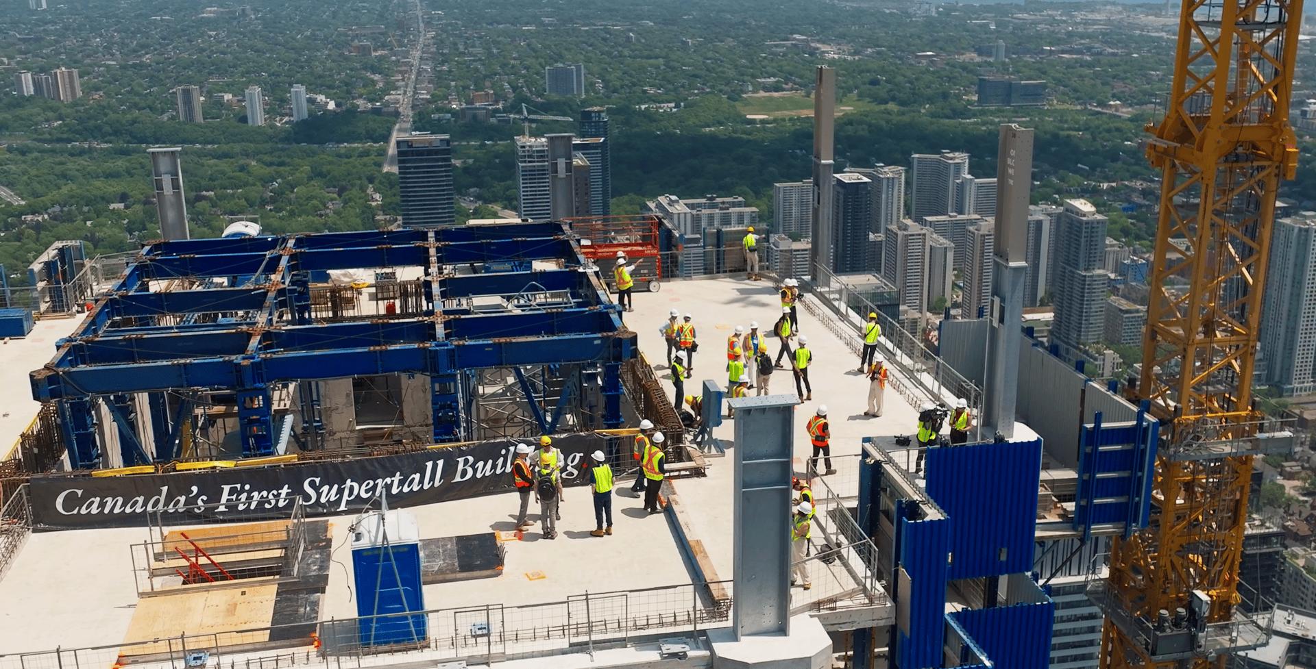 One Bloor West is nearing its final height and is set to be finished in 2028