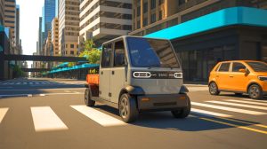 Illustration of the Utility Personal Transporter showcasing its modular configurations and adaptability. Image generated by AI.