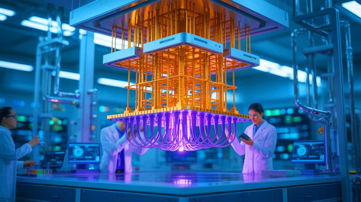 Illustration of the Zuchongzhi 3.0 quantum processor as demonstrated by Jian-Wei Pan and his team.