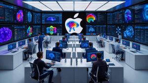 Illustration of Apple's development of a proprietary AI-driven answer engine.