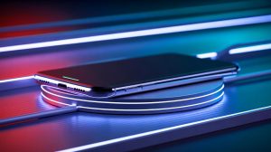 Illustration of Apple's iPhone 17 Air embracing a portless, wireless design.