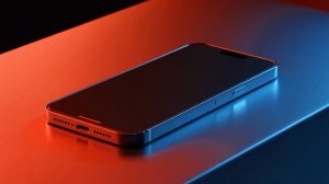 Illustration of the iPhone 17 Air with a sleek, portless design, representing Apple's move towards a fully wireless experience.