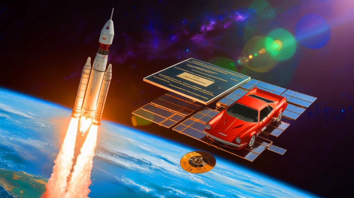 “We Are Not Alone”: NASA’s Billion-Dollar Signal To The Stars Sparks Global Frenzy Of Fear, Wonder, And Urgent Debate Illustration of humanity's cultural artifacts and technology being sent into space.
