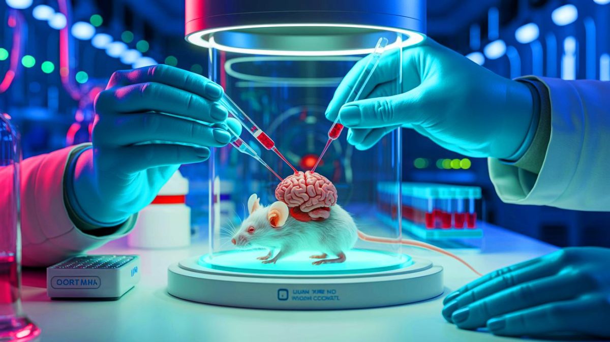 “Researchers Cross Ethical Line”: China Team Grafts Human Brain Cells Into Mice As Global Outcry Builds Over Dangerous Medical Experimentation Illustration of human brain cells being transplanted into a mouse to study psychiatric disorders.