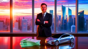 Illustration of Tesla's $29 Billion Stock Award to Elon Musk Amid Market Challenges.