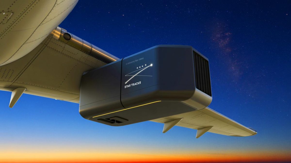 Illustration of a revolutionary star tracker enhancing aviation navigation.