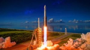 Illustration of the X-37B Spaceplane Launched by SpaceX Falcon 9 Rocket.
