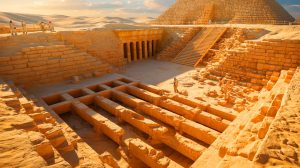 Illustration of the sophisticated hydraulic system discovered around Egypt's Pyramid of Djoser.