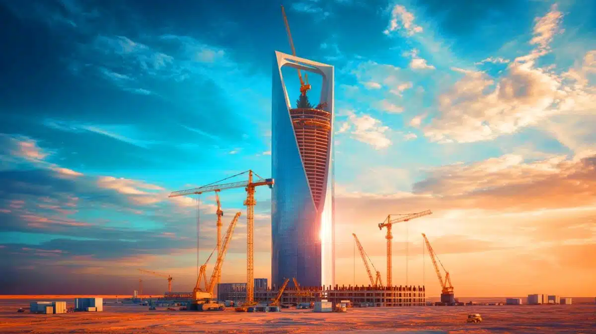 “They’re Building a 3,280-Foot Monster”: Saudi Arabia’s Desert Skyscraper Will Dwarf Burj Khalifa With 157 Floors by 2028 Illustration of the Jeddah Economic Company Tower rising in the Saudi Arabian desert.