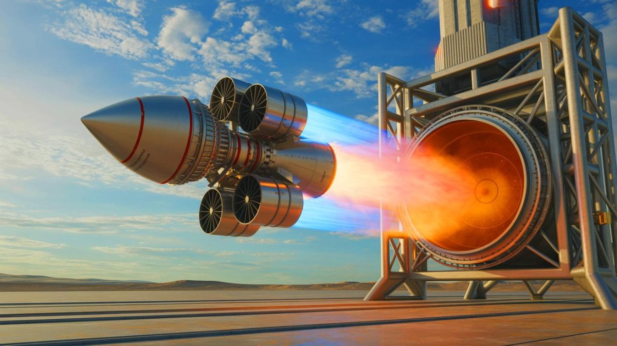 Illustration of the hypersonic engine beginning its ascent.