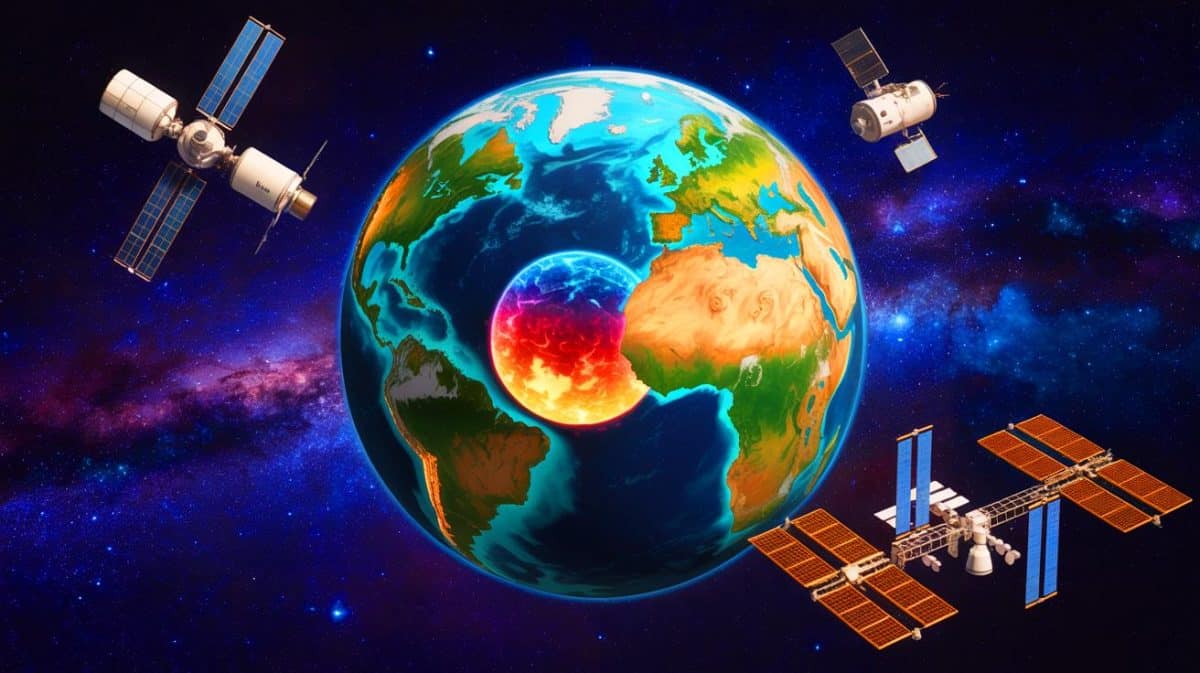 NASA Issues Stark Warning As Experts Claim “We’ve Never Seen Anything Like This” With Unexplained Global Anomaly Linked To Hidden Forces Under Earth’s Crust Illustration of the South Atlantic Anomaly affecting Earth's magnetic field and posing risks to space technology.