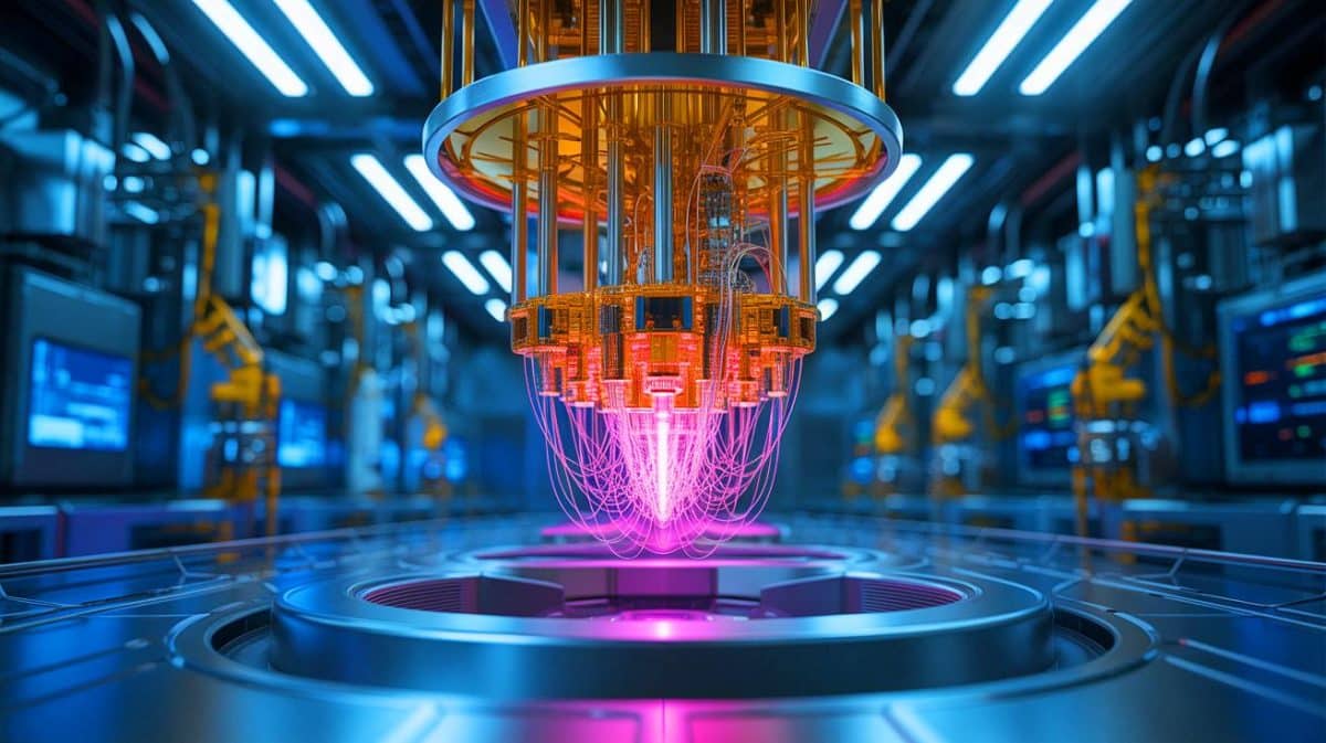 Illustration of Japan's first fully homegrown quantum computer.