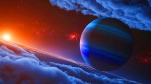 Illustration of an imagined Planet Nine within our solar system.