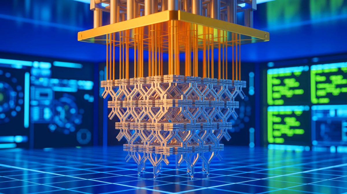 Illustration of the Zuchongzhi 3.0 quantum processor, as demonstrated by Jian-Wei Pan and his team.