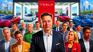 Illustration of Elon Musk's influence on Tesla's market performance.