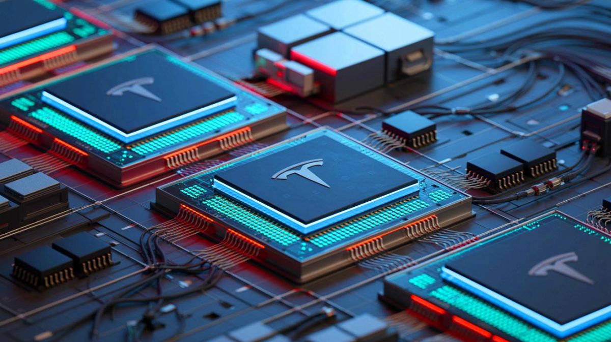 “Tesla Kills Dojo for $16.5B Samsung Chips”: Musk Bets on AI5 and AI6 to Power Self-Driving Cars and Humanoid Robots Illustration of the Tesla Dojo supercomputer project being replaced by AI5 and AI6 chips in collaboration with Samsung.
