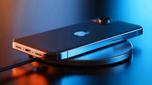 Illustration of the iPhone 17 Air showcasing its ultra-slim, portless design.