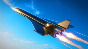 Illustration of the hypersonic engine beginning its ascent.