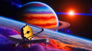 Illustration of a gas giant orbiting Alpha Centauri A.