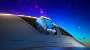 Illustration of Astradia, a revolutionary star tracker developed by Sodern, enhancing navigation security in aviation.