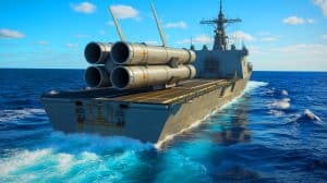 Illustration of Lockheed Martin's JAGM and JAGM Quad Launcher enhancing U.S. Navy capabilities.