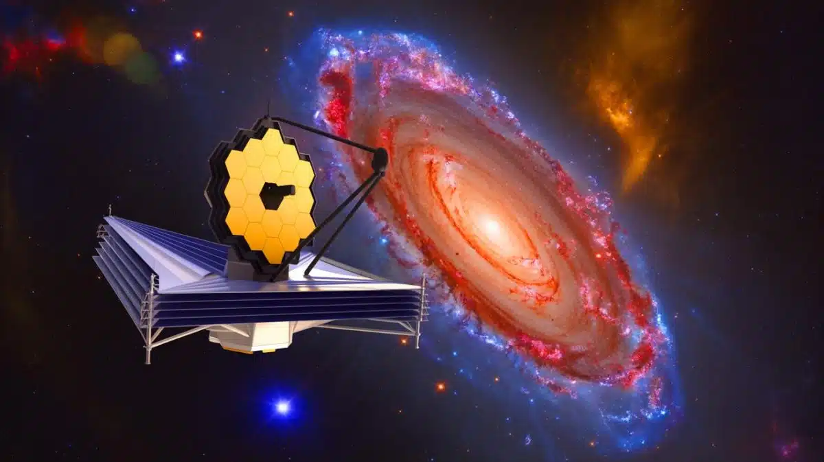 “Everything We Know Is Wrong” James Webb Telescope Proves 263 Ancient Galaxies Shouldn’t Exist According to Physics Illustration of the James Webb Space Telescope observing ancient galaxies to study rotational patterns.