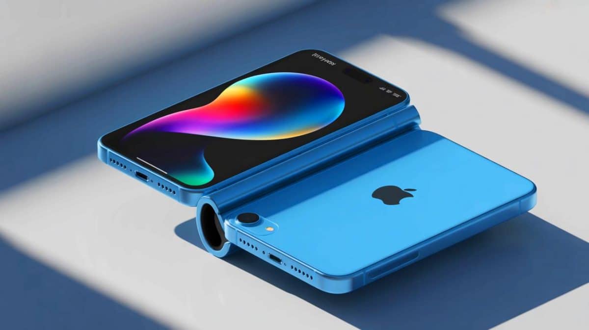 Illustration of Apple's anticipated iPhone 18 series featuring foldable technology and innovative features.