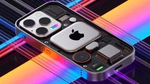 Illustration of OpenAI's venture into hardware development with Jony Ive.
