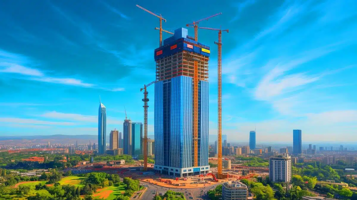 Illustration of Ethiopia's Ambitious Skyscraper Project in Addis Ababa.